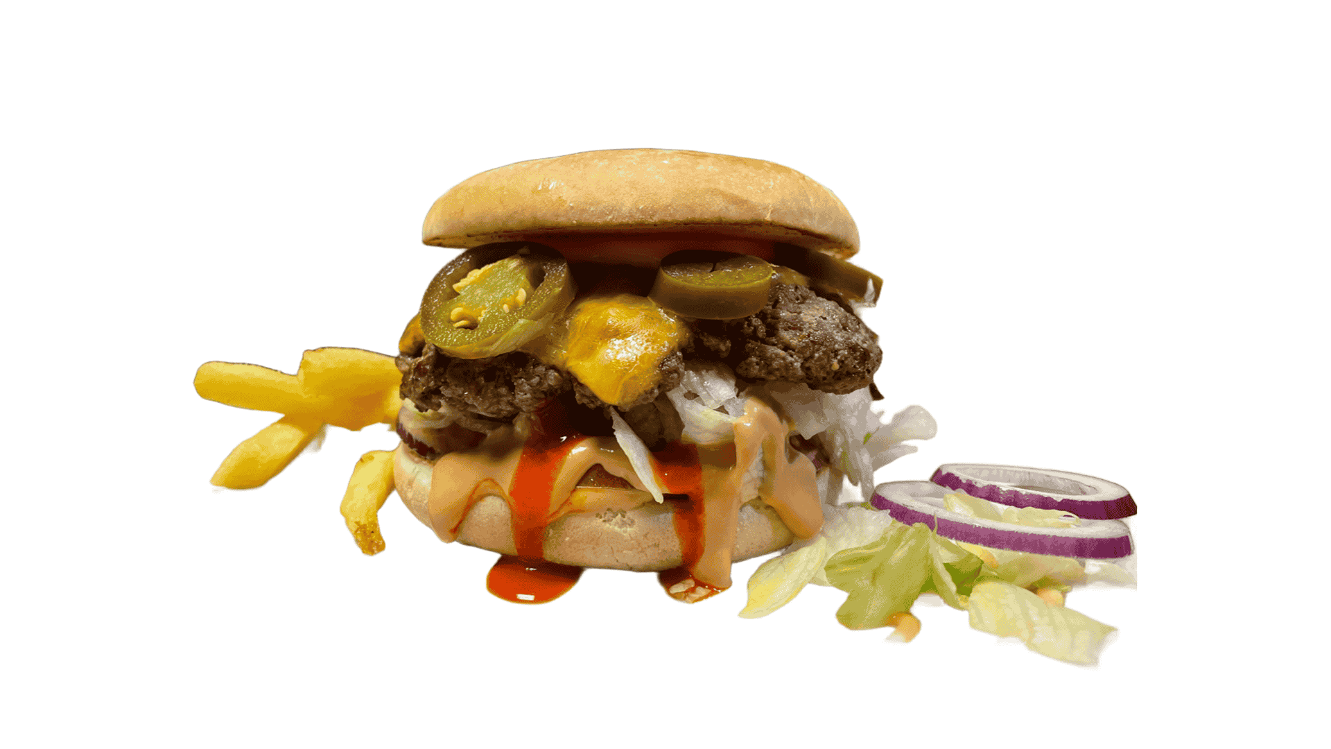 Chili-Cheeseburger (scharf)